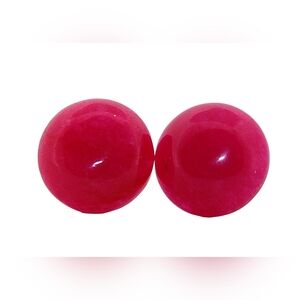 12mm Round Pink Agate Silver Stud Earrings 12RSSE17